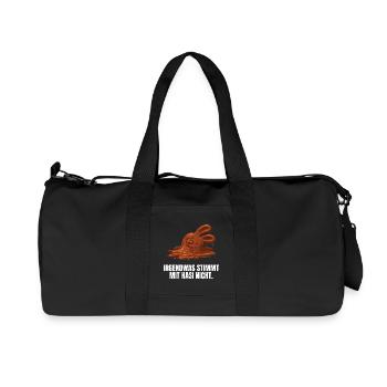 Irgendwas stimmt mit Hasi nicht Ostern - Recycelte Canvas-Sporttasche von Stanley/Stella - Schwarz - Vorne