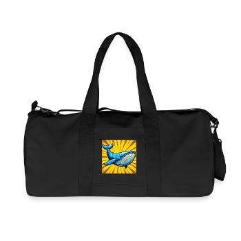 whale - Recycled Canvas Sports Bag by Stanley/Stella - black - Front