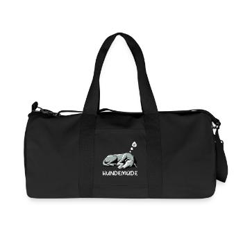 Hundemüde Irischer Wolfshund Wolfshundbesitzer - Recycelte Canvas-Sporttasche von Stanley/Stella - Schwarz - Vorne