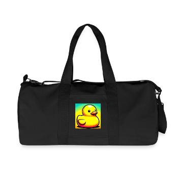 Ente Ente Ente Ente Ente - Recycelte Canvas-Sporttasche von Stanley/Stella - Schwarz - Vorne