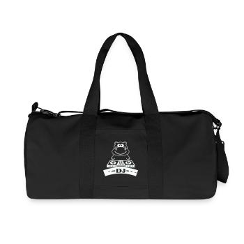hippo_dj- - Recycelte Canvas-Sporttasche von Stanley/Stella - Schwarz - Vorne