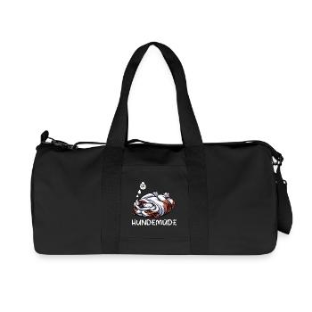 Dog Tired English Bulldog Bully Bully Owner - Recycled Canvas Sports Bag by Stanley/Stella - black - Front
