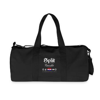 Split Kroatien Streetwear Reise Souvenir - Recycelte Canvas-Sporttasche von Stanley/Stella - Schwarz - Vorne