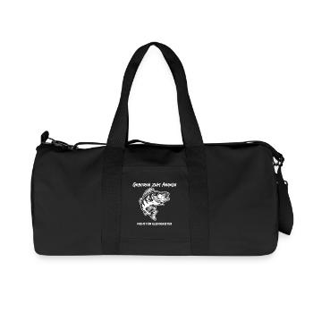 Angeln Spruch - Recycelte Canvas-Sporttasche von Stanley/Stella - Schwarz - Vorne