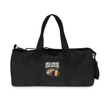 Hecht Angeln Und Bier - Recycelte Canvas-Sporttasche von Stanley/Stella - Schwarz - Vorne
