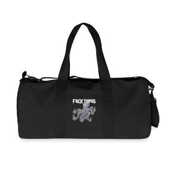 Fucktopuss – Dessin animé de la pieuvre espiègle - Sac de sport en toile recyclée Stanley/Stella - noir - Devant