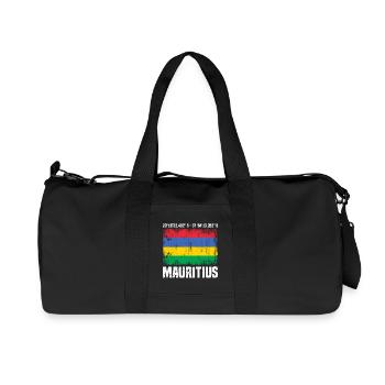 Mauritius Coordinates - Recycled Canvas Sports Bag by Stanley/Stella - black - Front