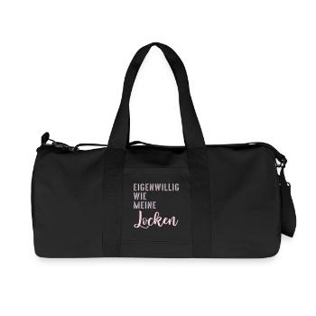Haare Locken Eigenwillig - Recycelte Canvas-Sporttasche von Stanley/Stella - Schwarz - Vorne