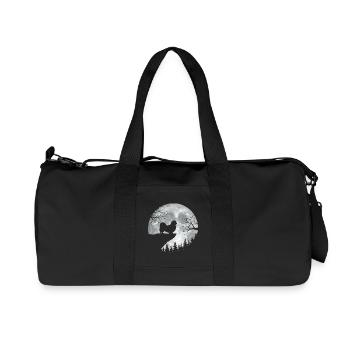 Pekinger Vollmond – Peke-Hund-Mama Papa Schoßhund - Recycelte Canvas-Sporttasche von Stanley/Stella - Schwarz - Vorne