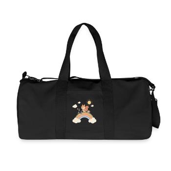 Squirrel sucks the rainbow - Recycled Canvas Sports Bag by Stanley/Stella - black - Front