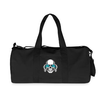 Skull with blue fish eyes - Recycled Canvas Sports Bag by Stanley/Stella - black - Front