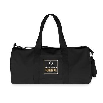 Help Desk Survivor – IT-Support Shirt - Recycelte Canvas-Sporttasche von Stanley/Stella - Schwarz - Vorne