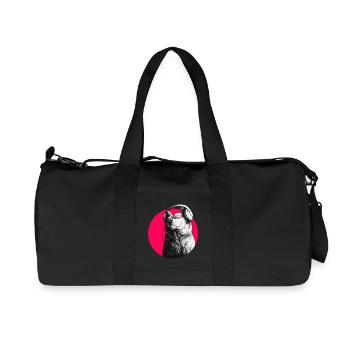put your record on - Recycelte Canvas-Sporttasche von Stanley/Stella - Schwarz - Vorne