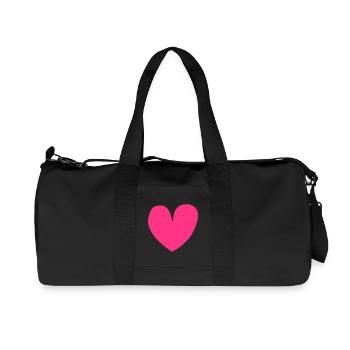 cœur - Sac de sport en toile recyclée Stanley/Stella - noir - Devant