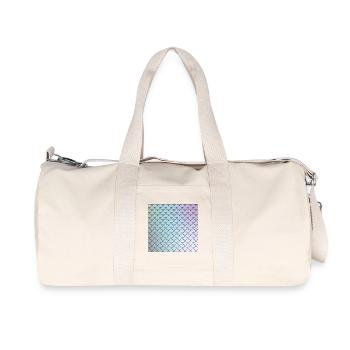 Watercolor Fish Scales Pattern - Recycled Canvas Sports Bag by Stanley/Stella - natural - Front