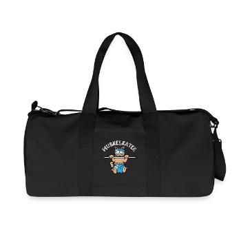 Muskelkater Klimmzüge lustig Katze Kater Symbol - Recycelte Canvas-Sporttasche von Stanley/Stella - Schwarz - Vorne