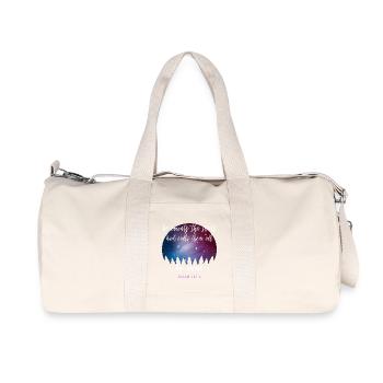 Christian Quote Psalm 147:4 - Recycled Canvas Sports Bag by Stanley/Stella - natural - Front