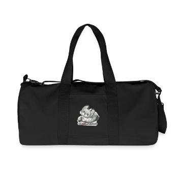 Schlafmütze Krissi, Schneeleopard - Recycelte Canvas-Sporttasche von Stanley/Stella - Schwarz - Vorne