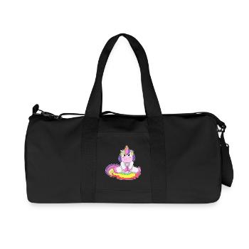 Einhorn Toilette - Recycelte Canvas-Sporttasche von Stanley/Stella - Schwarz - Vorne