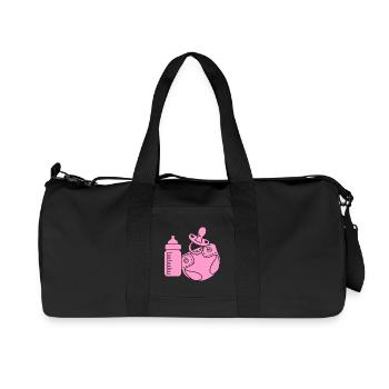 Pink Girl Baby Supplies: - Sac de sport en toile recyclée Stanley/Stella - noir - Devant