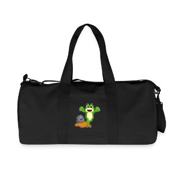 Pierre tombale d’Halloween de grenouilles - Sac de sport en toile recyclée Stanley/Stella - noir - Devant