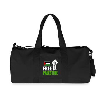 Free palestine - Recycled Canvas Sports Bag by Stanley/Stella - black - Front