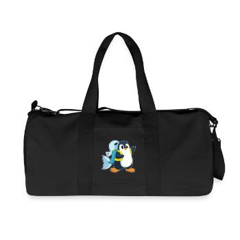 École de sac à dos Penguin Student - Sac de sport en toile recyclée Stanley/Stella - noir - Devant