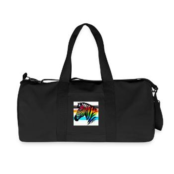 Zebra - Recycled Canvas Sports Bag by Stanley/Stella - black - Front