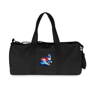 Katze - Recycelte Canvas-Sporttasche von Stanley/Stella - Schwarz - Vorne