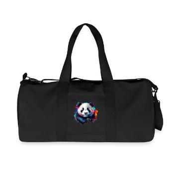 Panda - Recycled Canvas Sports Bag by Stanley/Stella - black - Front