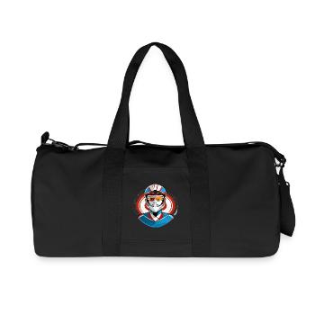 Racer with helmet - Recycled Canvas Sports Bag by Stanley/Stella - black - Front