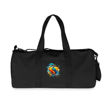 Martin-pêcheur - Sac de sport en toile recyclée Stanley/Stella - noir - Devant