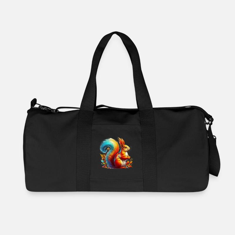 Eichhörnchen - Recycelte Canvas-Sporttasche von Stanley/Stella - Schwarz