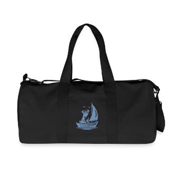 Pug Silhouette Voilier Minimaliste - Sac de sport en toile recyclée Stanley/Stella - noir - Devant