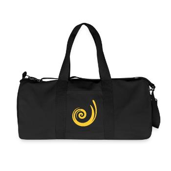 yellow pattern yellow gift idea - Recycled Canvas Sports Bag by Stanley/Stella - black - Front