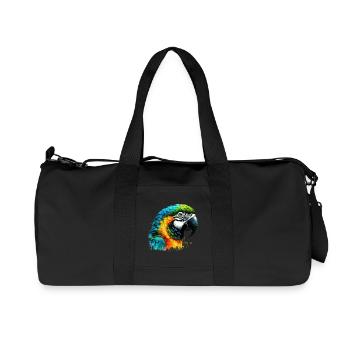 Papagei - Recycelte Canvas-Sporttasche von Stanley/Stella - Schwarz - Vorne