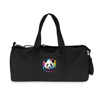 Panda - Recycled Canvas Sports Bag by Stanley/Stella - black - Front