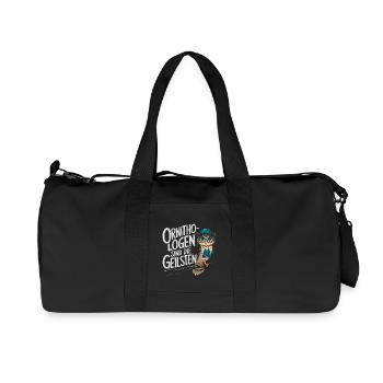 Ornithologen sind die Coolsten lustige Eule - Recycelte Canvas-Sporttasche von Stanley/Stella - Schwarz - Vorne