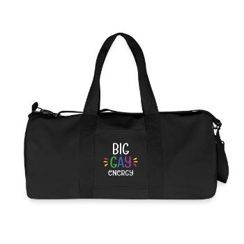 LGBTQ Pride Month - Big Gay Energy - Recycled Canvas Sports Bag by Stanley/Stella - black - Front