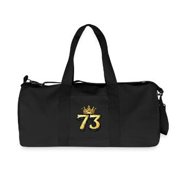 73 Nombre Couronne - Sac de sport en toile recyclée Stanley/Stella - noir - Devant