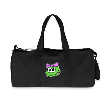 tête de fille grenouille tête d'animal - Sac de sport en toile recyclée Stanley/Stella - noir - Devant