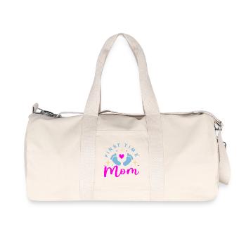 Maman 1ère Fête des Mères Femme Enceinte Maman - Sac de sport en toile recyclée Stanley/Stella - blanc naturel - Devant