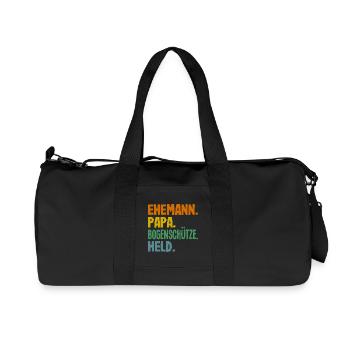 Bogenschießen Bogenschütze Geschenk - Recycelte Canvas-Sporttasche von Stanley/Stella - Schwarz - Vorne