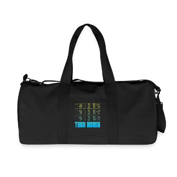 Tech House Neon Repeat - Recycled Canvas Sports Bag by Stanley/Stella - black - Front