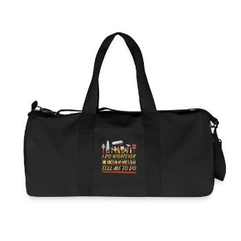 I_do_Anything_for_Wife_1 - Recycelte Canvas-Sporttasche von Stanley/Stella - Schwarz - Vorne