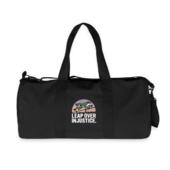 Leap over Justice - USA Frog T-Shirt - Recycled Canvas Sports Bag by Stanley/Stella - black - Front