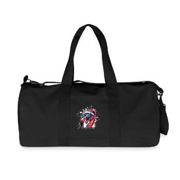 Flamingo Christmas Funny - Recycled Canvas Sports Bag by Stanley/Stella - black - Front