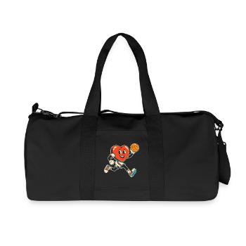 Basketball Herz Mascot Sprint - Recycelte Canvas-Sporttasche von Stanley/Stella - Schwarz - Vorne