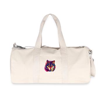 Wolf Tier Animal - Recycelte Canvas-Sporttasche von Stanley/Stella - Naturweiß - Vorne