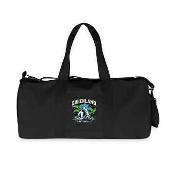 Le Groenland n’est pas à vendre. Pas de la main - Sac de sport en toile recyclée Stanley/Stella - noir - Devant